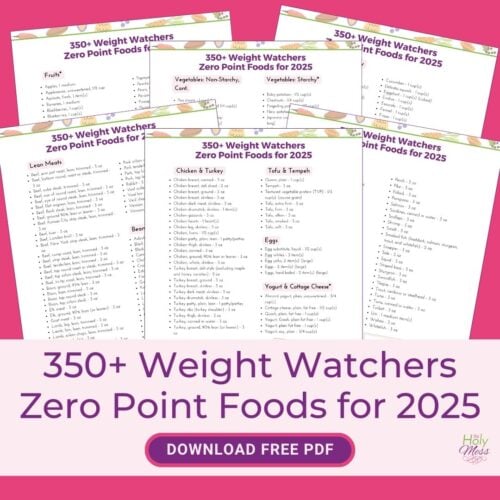 {New!} 350+ Weight Watchers Zero Point Foods for 2025 with Free Printable PDF The Holy Mess