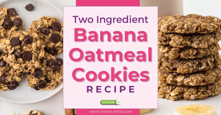 Bowl of two ingredient banana oatmeal cookies