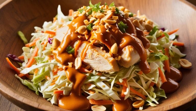 Asian-inspired coleslaw peanut bowl