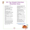 Get the free printable list of WW low point breakfasts.