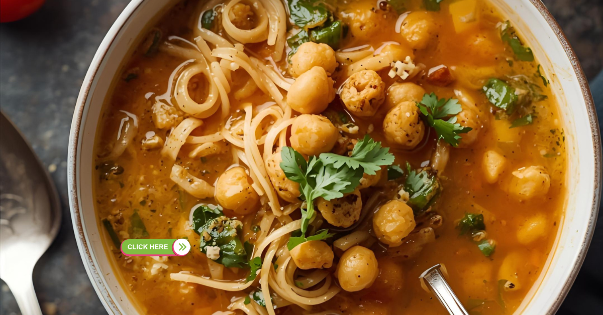 Cozy Chickpea Noodle Soup