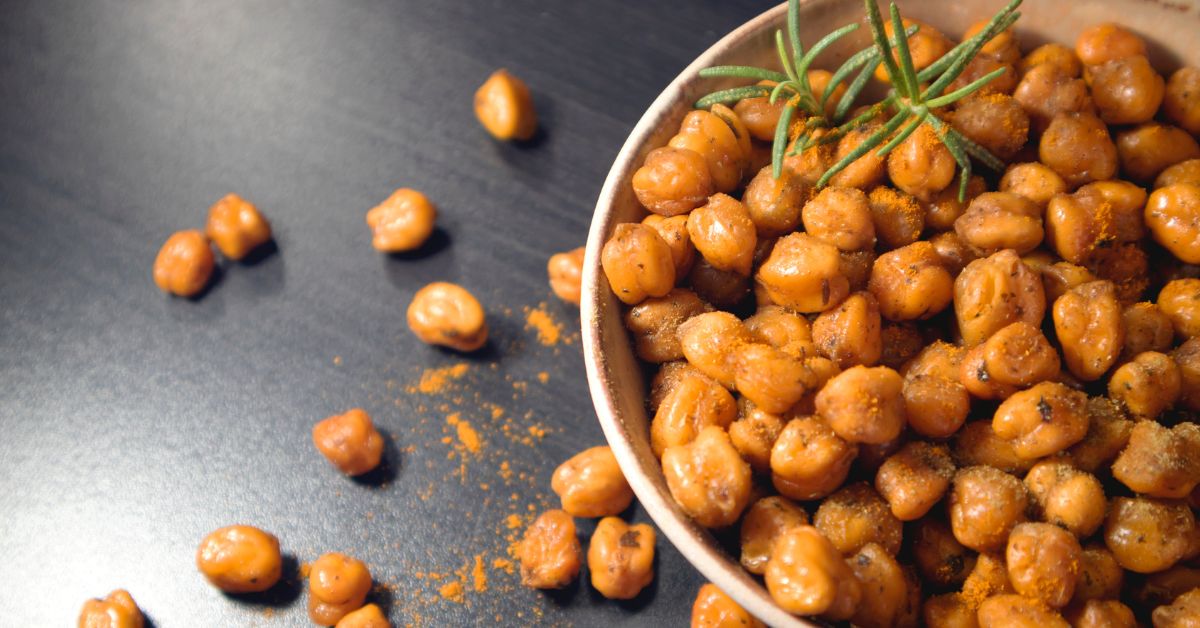 Crispy roasted chickpeas made for snacking