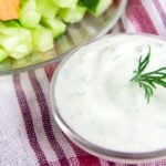 Greek yogurt dip with veggies
