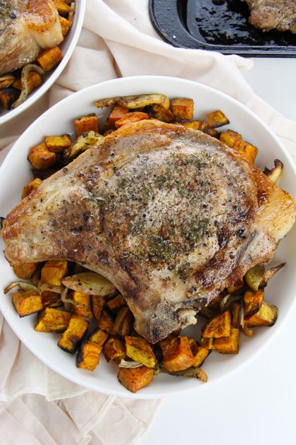 weight watchers weight loss pork chop sweet potato meal