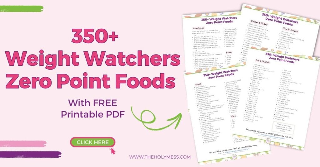 350+ WW Zero Point Foods for 2026 with free printable PDF