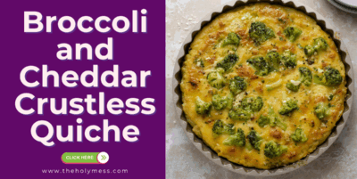 Broccoli and Cheddar Crustless Quiche