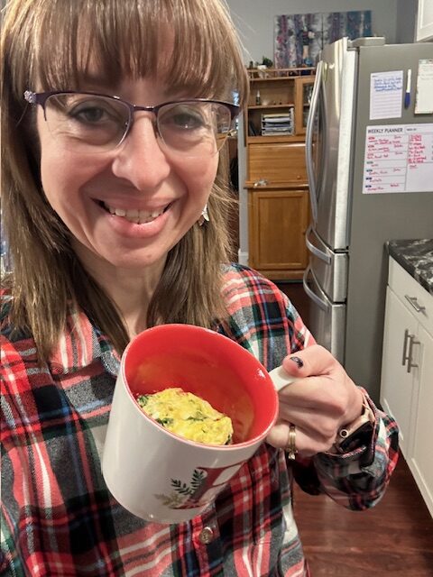 Vegetable egg mug is a 2 minute healthy breakfast.