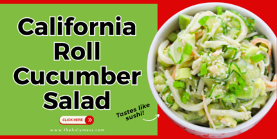 California Roll Cucumber Salad - healthy sushi salad