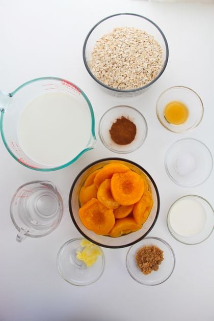 Peaches and cream oatmeal ingredients