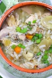 Chicken, Artichoke, & Rice Soup