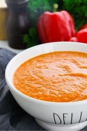 High Protein Red Pepper Soup