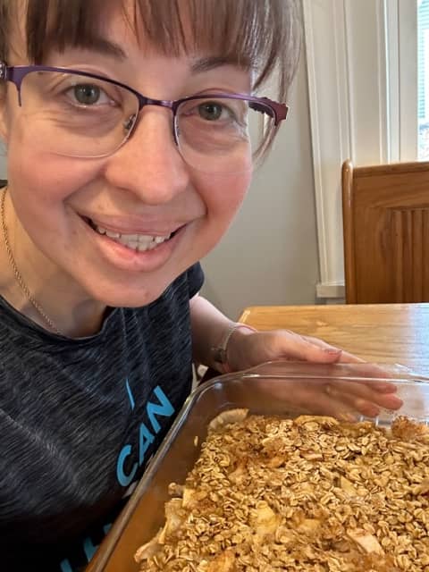 Sara with fall apple recipes